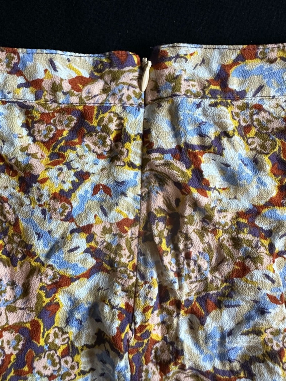 Free People Blue and Brown Floral Circle Skirt - Picture 5 of 15